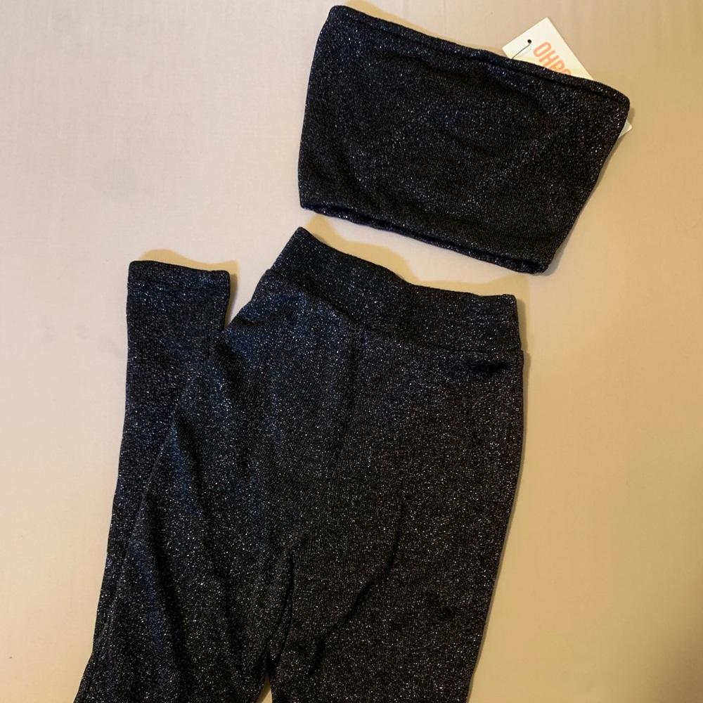 OH POLLY GLITZ GLITTER RARE BANDEAU LEGGING SET